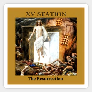 Stations of the Cross -  Via Crucis #15 of 15 Sticker